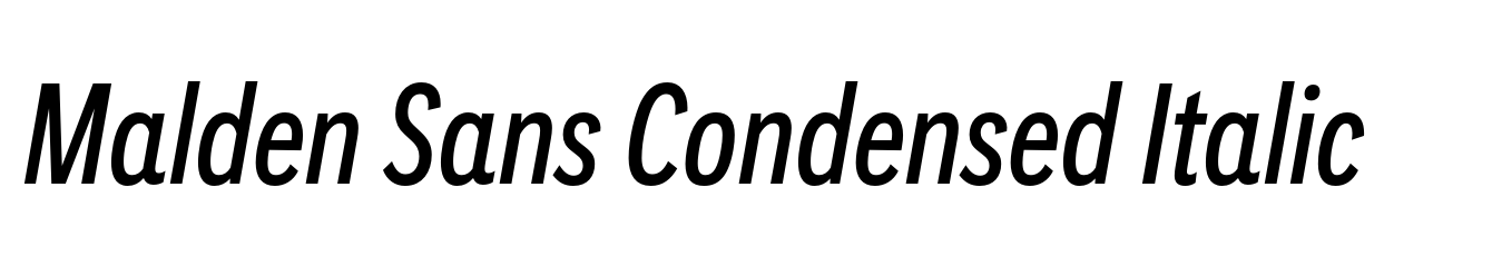 Malden Sans Condensed Italic